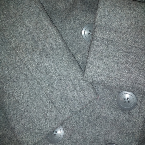 Old Navy Girls Gray Peacoat - Picture 4 of 5